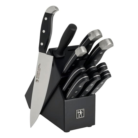 Henckels Statement 12-piece knife block set in black for versatile kitchen prep and organization