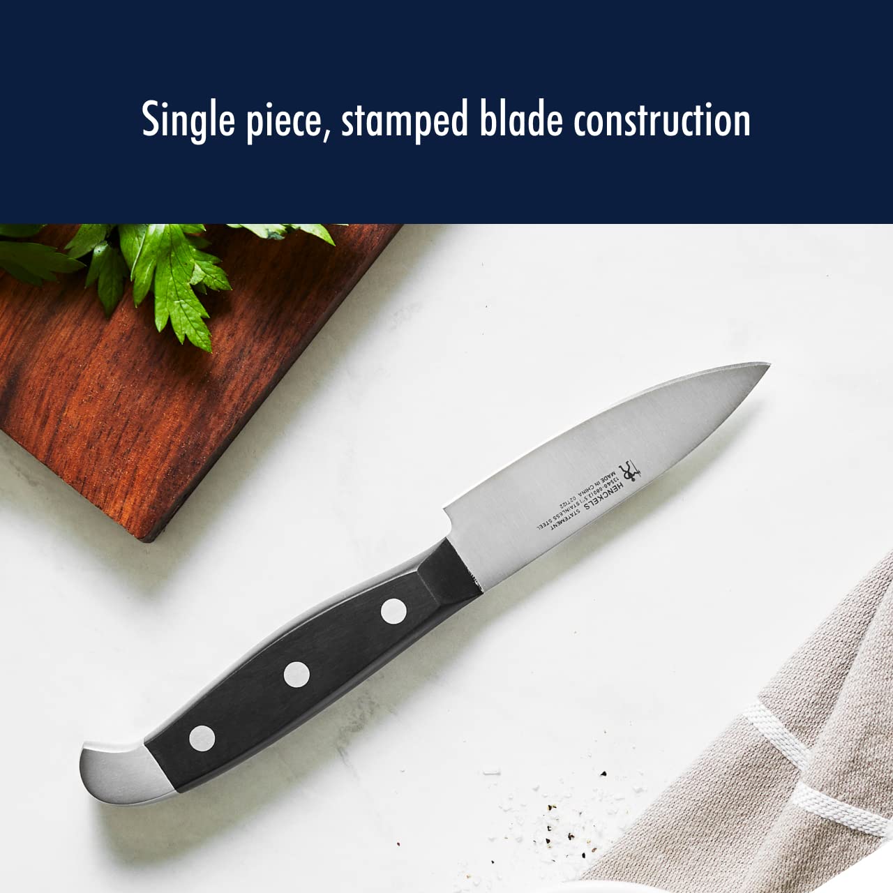 Henckels Statement 8-inch carving knife ideal for thin, even slices of roasted meats.