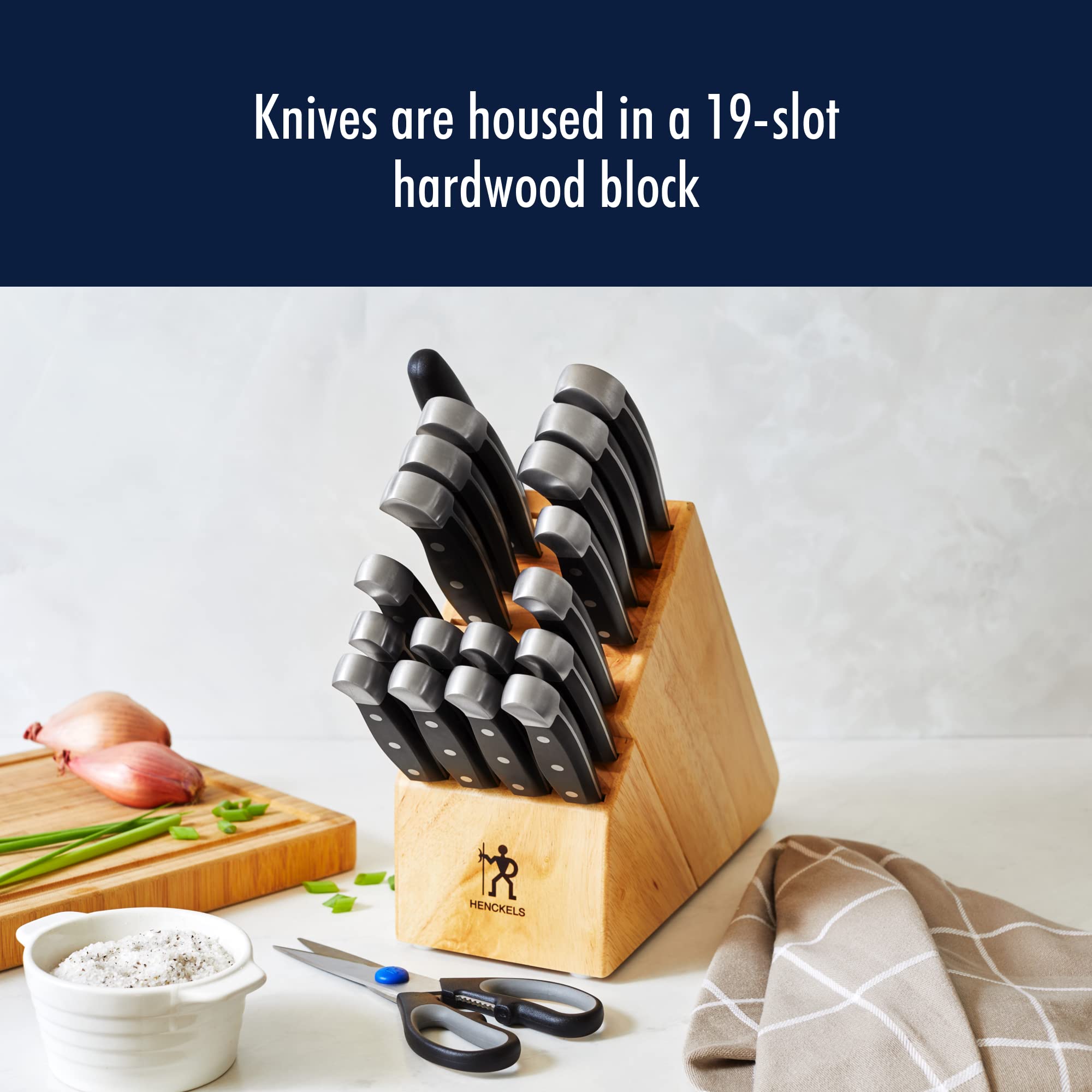 Henckels Statement 8-inch bread knife cleanly slices crusty loaves.