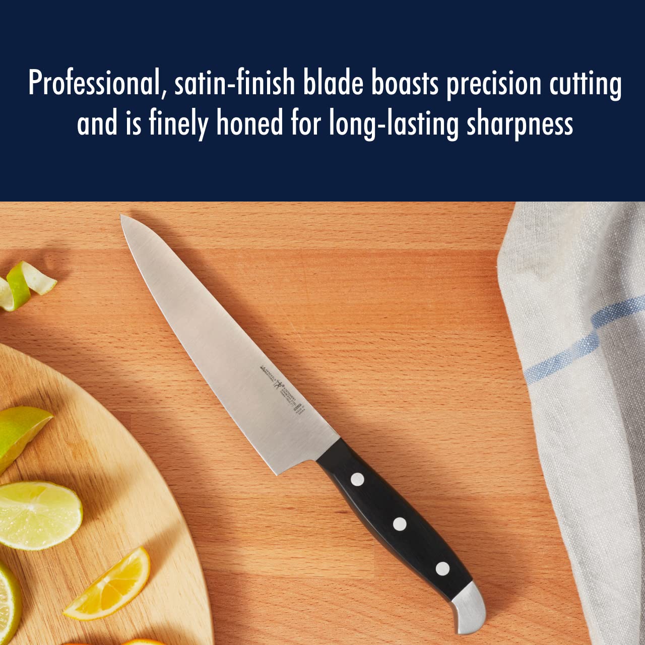 Henckels Statement easy cleanup; dishwasher-safe and stain-resistant.