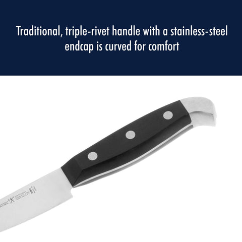 Henckels Statement knife offers light weight and easy maneuverability.