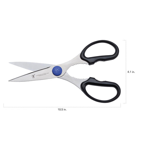 HENCKELS Take-Apart Kitchen Shears blades separated for thorough cleaning