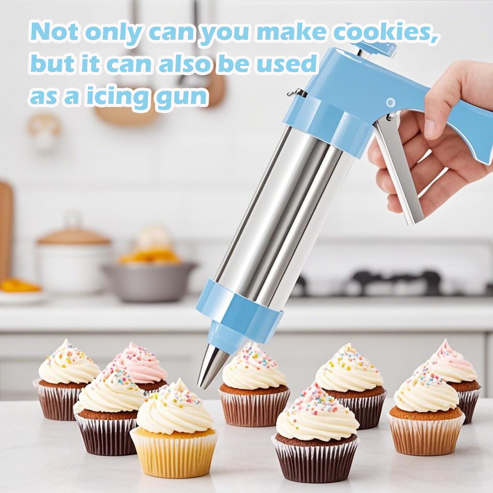 Ergonomic Hendiy cookie press handle for comfortable use