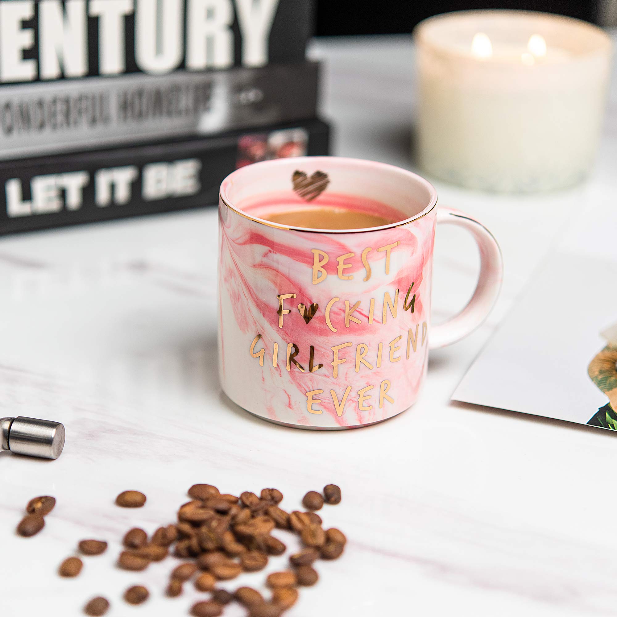 Hendson pink mug in a cozy desk scene for daily use.