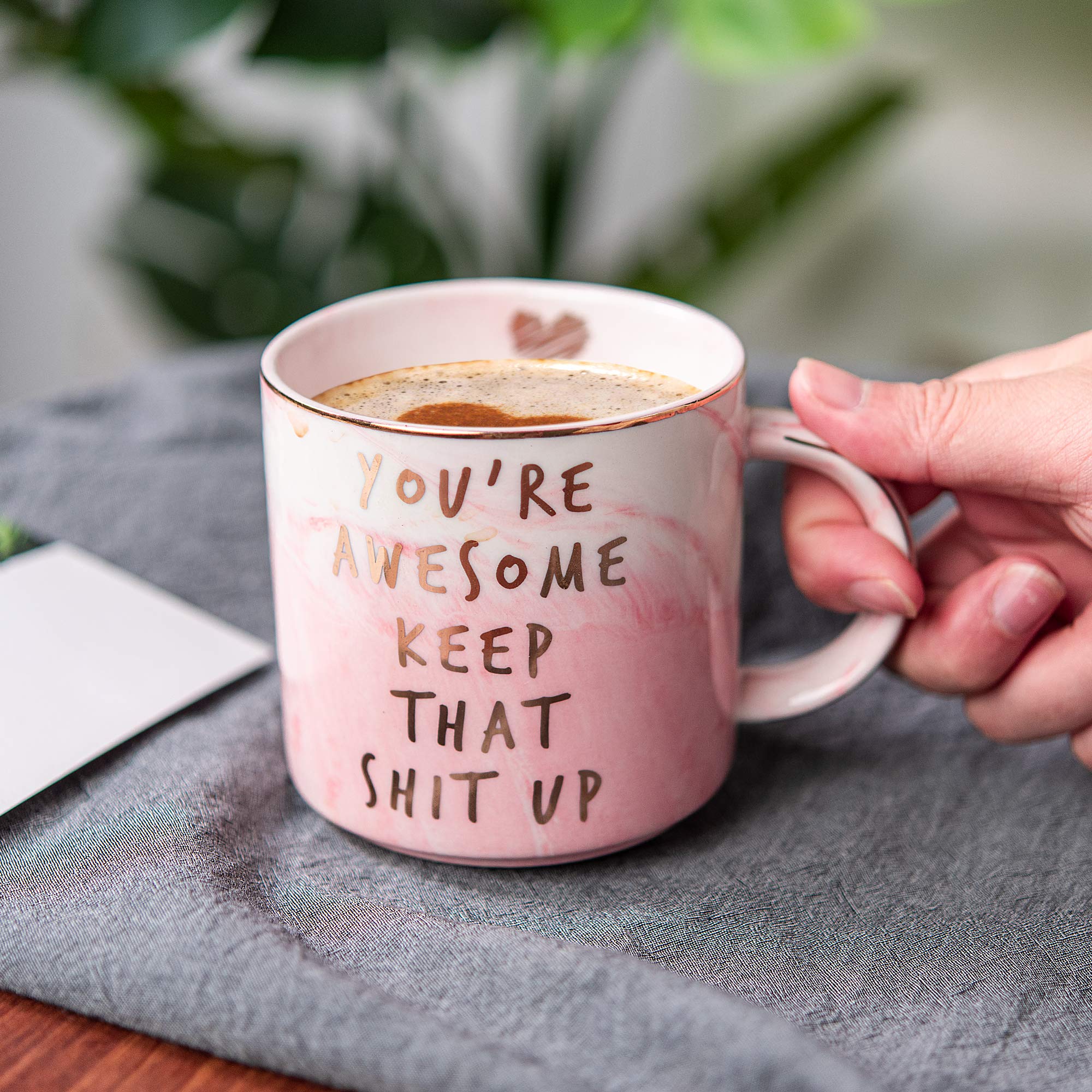 Durable Hendson mug with a color-fast finish for long-lasting use.