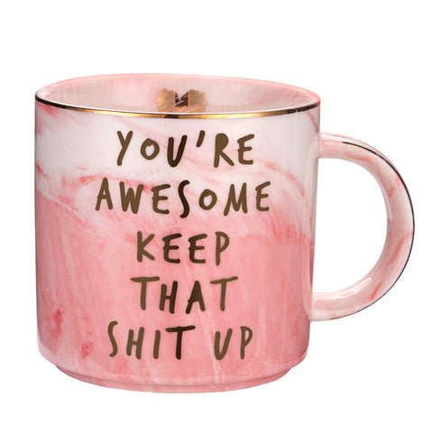 Hendson Thank You mug with You're Awesome quote for daily motivation.