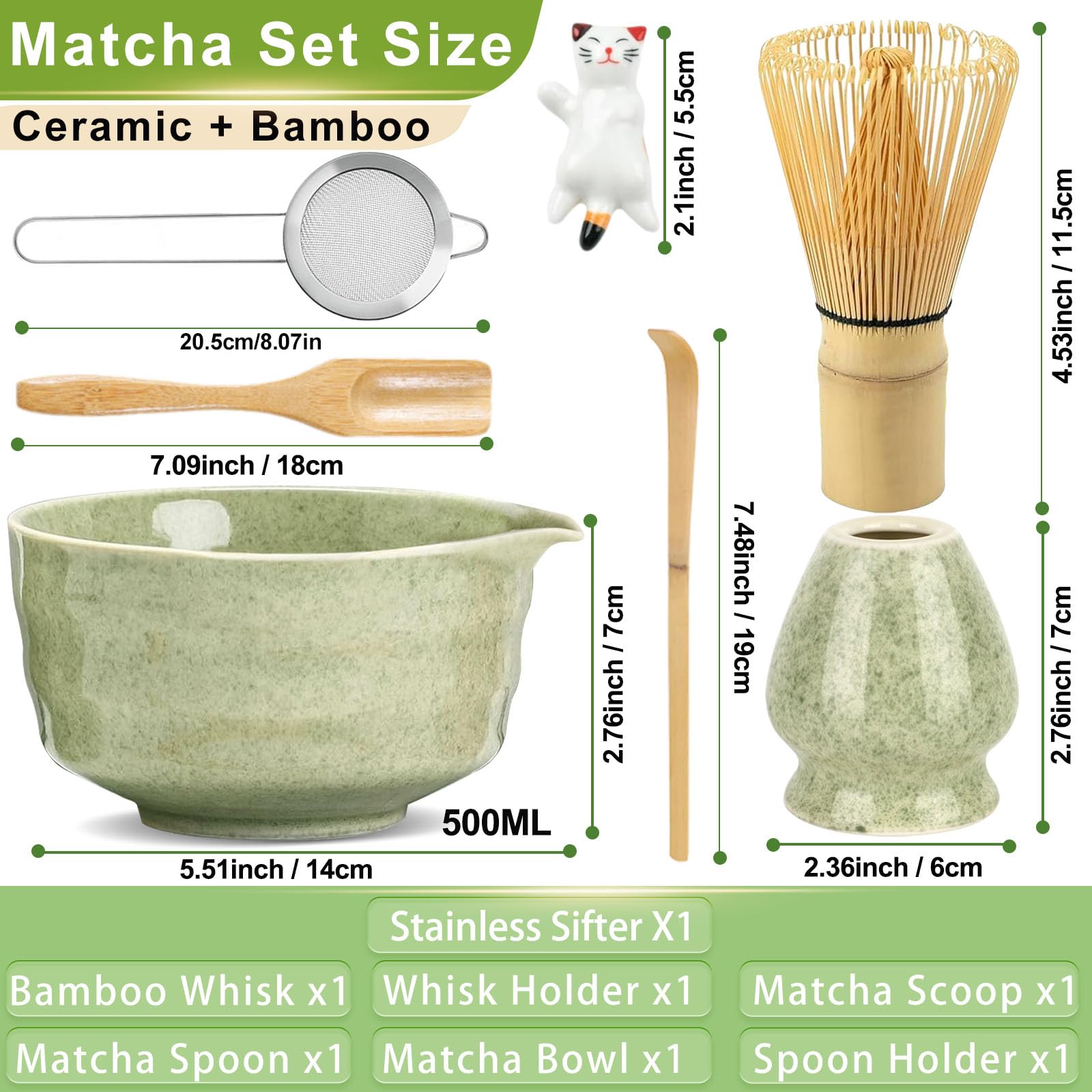 HengLiSam bamboo whisk with 76 bristles for smooth, frothy matcha.