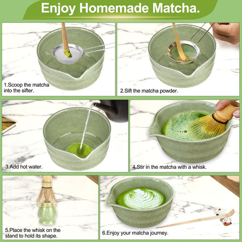 HengLiSam matcha scoop helps portion powder precisely for brewing.