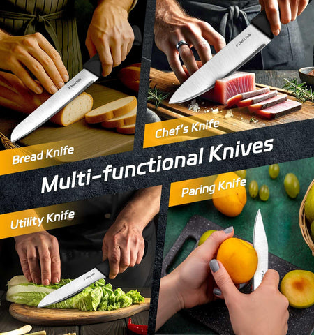 HENKELIVING 7.5-inch bread knife for smooth crust separation.