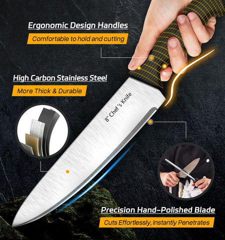 HENKELIVING 7.5-inch slicing knife for clean, efficient cutting.