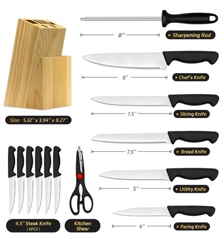HENKELIVING 8-inch chef knife for precise slicing and prep.
