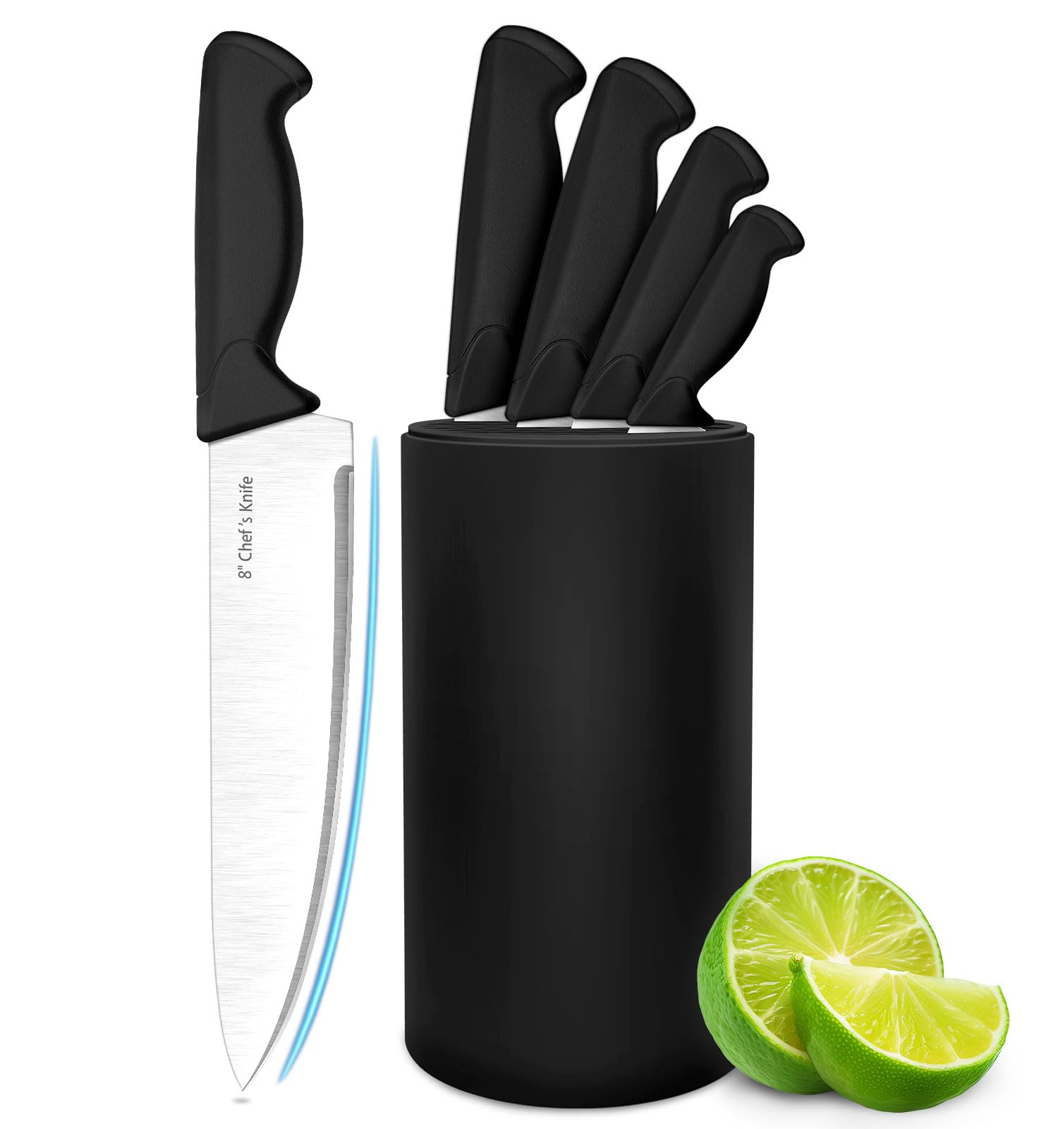 HENKELIVING knife set blade close-up for precise slicing