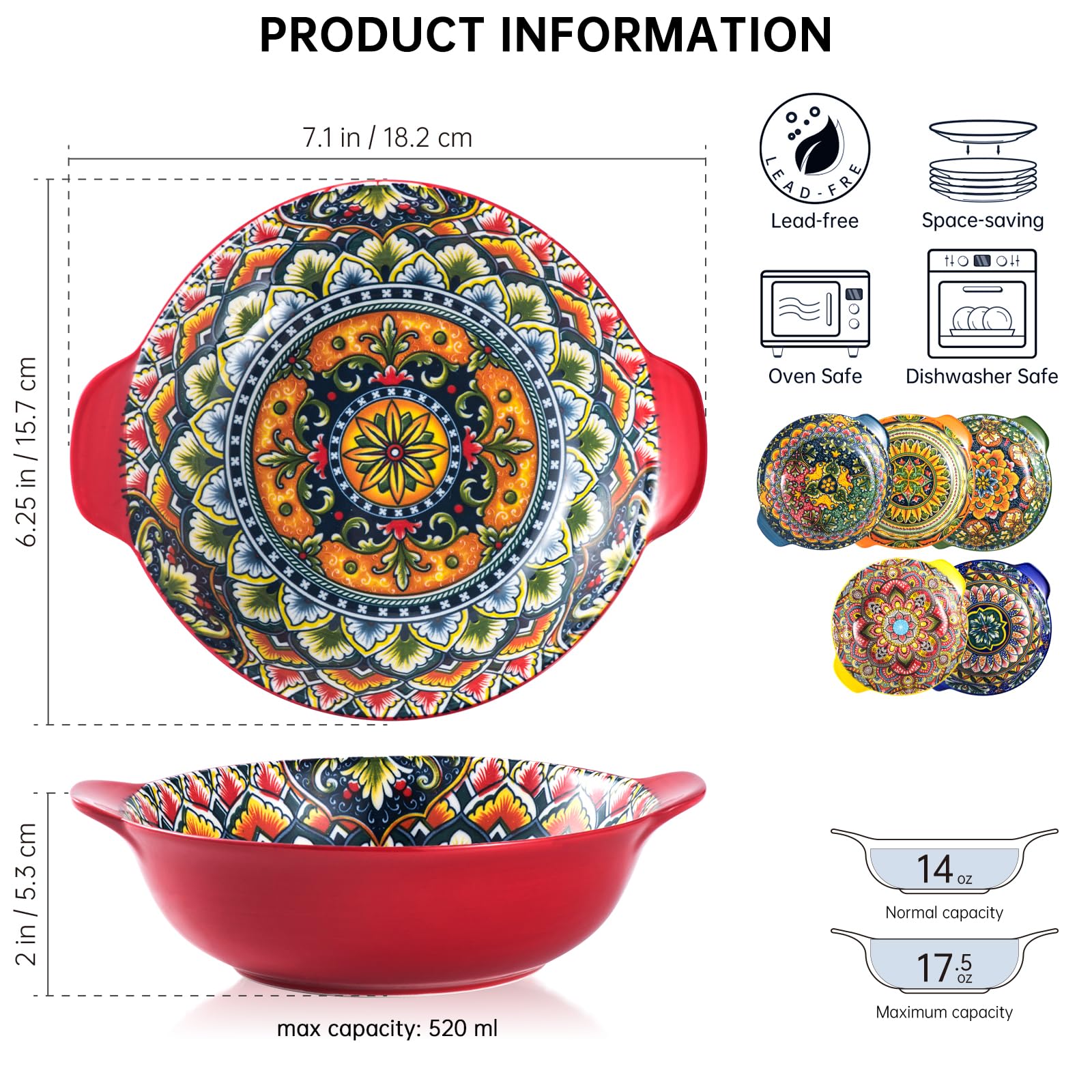 Henten Home ceramic bowls with handles designed for easy transport of hot meals.