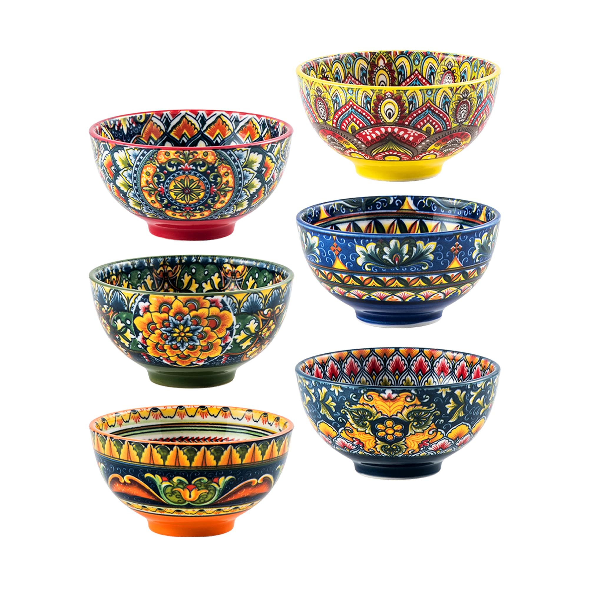 Henten Home small dessert bowl with boho pattern, perfect for dipping sauces and party spread