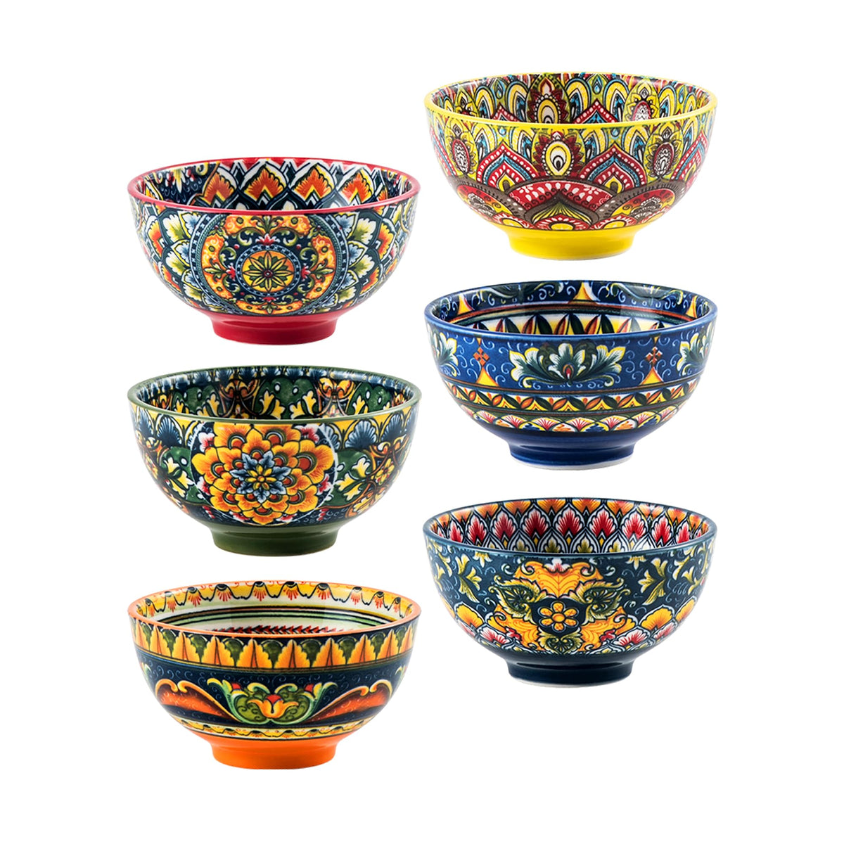 Henten Home small dessert bowl with boho pattern, perfect for dipping sauces and party spread