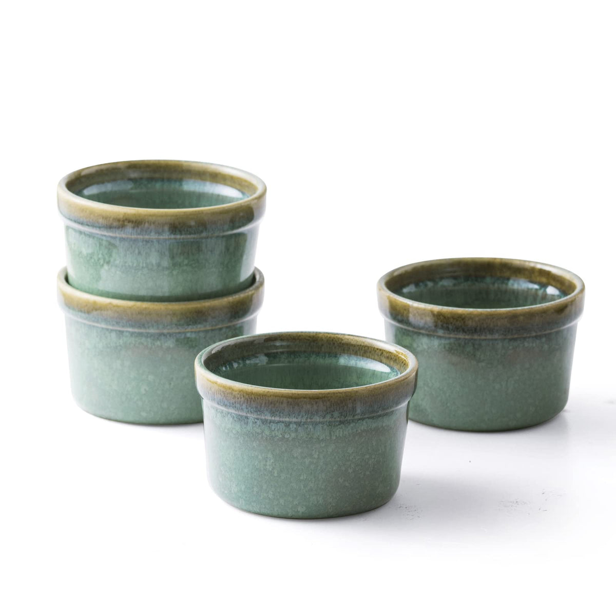 HENXFEN LEAD 8 oz ramekins with reactive glaze for elegant oven-to-table presentation