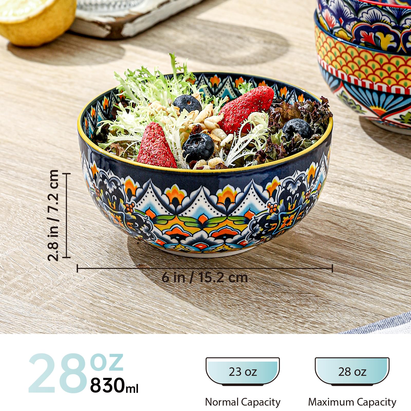 HENXFEN LEAD 28oz bowls shown for hearty soups and noodles