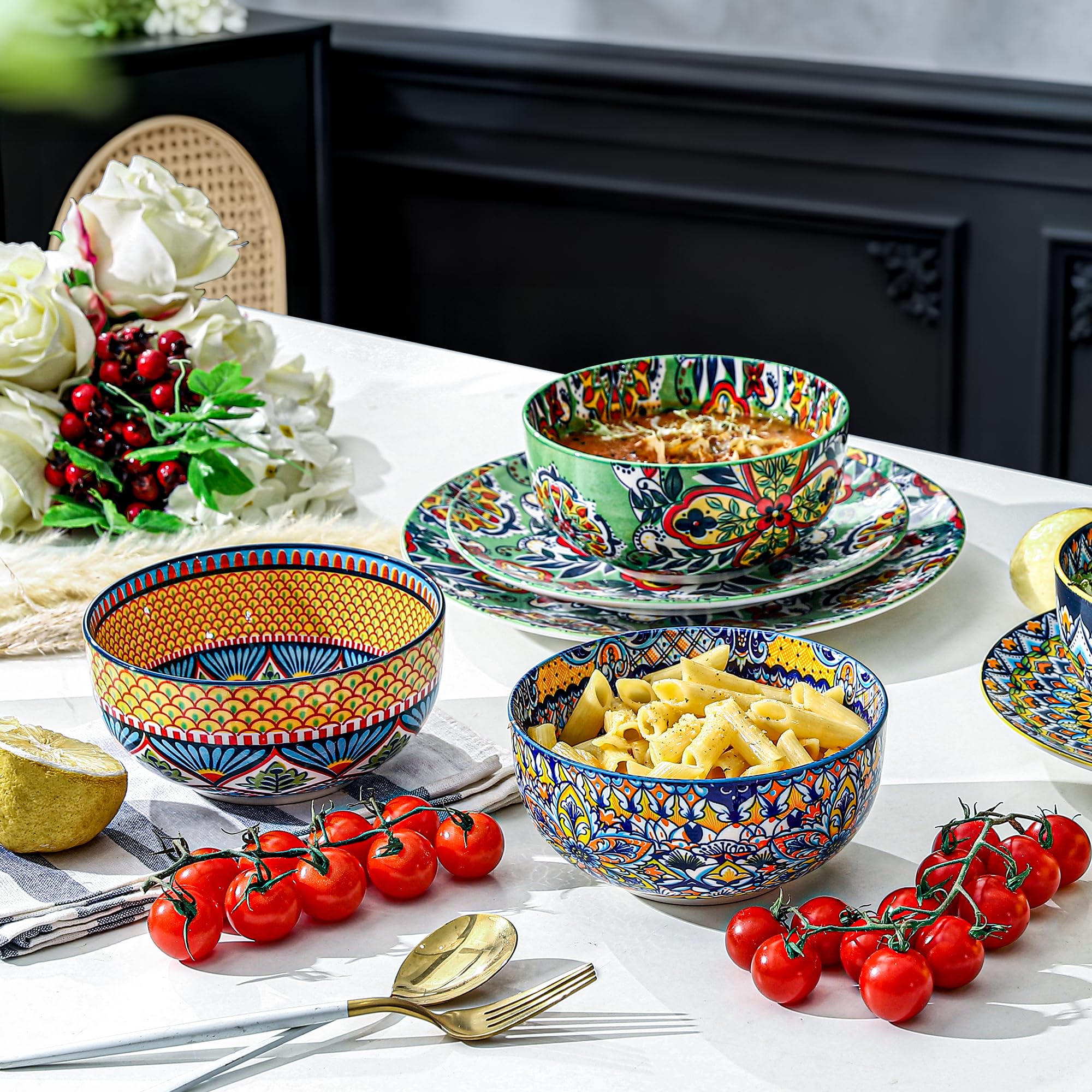 HENXFEN LEAD boho bowls as a gift-ready kitchenware set