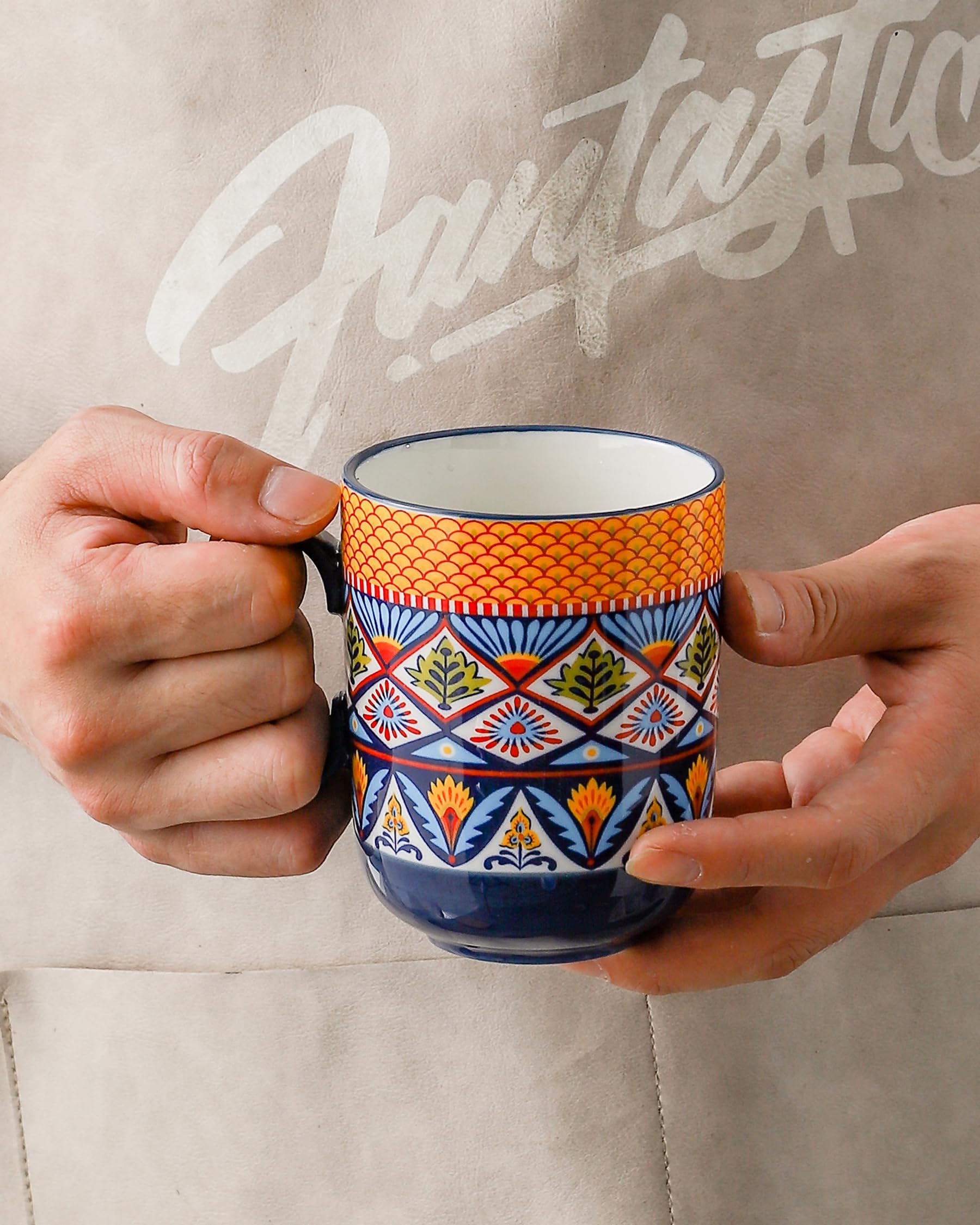 HENXFEN LEAD porcelain mugs in dishwasher-safe scene for easy cleaning