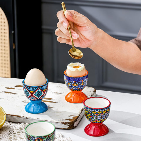 HENXFEN LEAD Boho egg cups gift-ready packaging for celebrations.