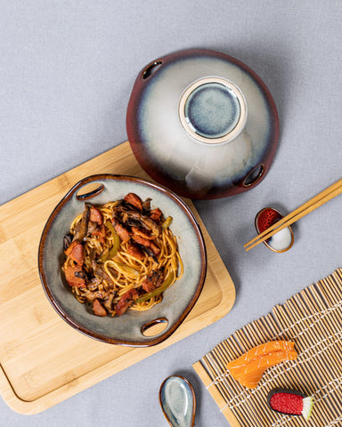 Henxfen Lead bowls stacked neatly for space-saving storage.