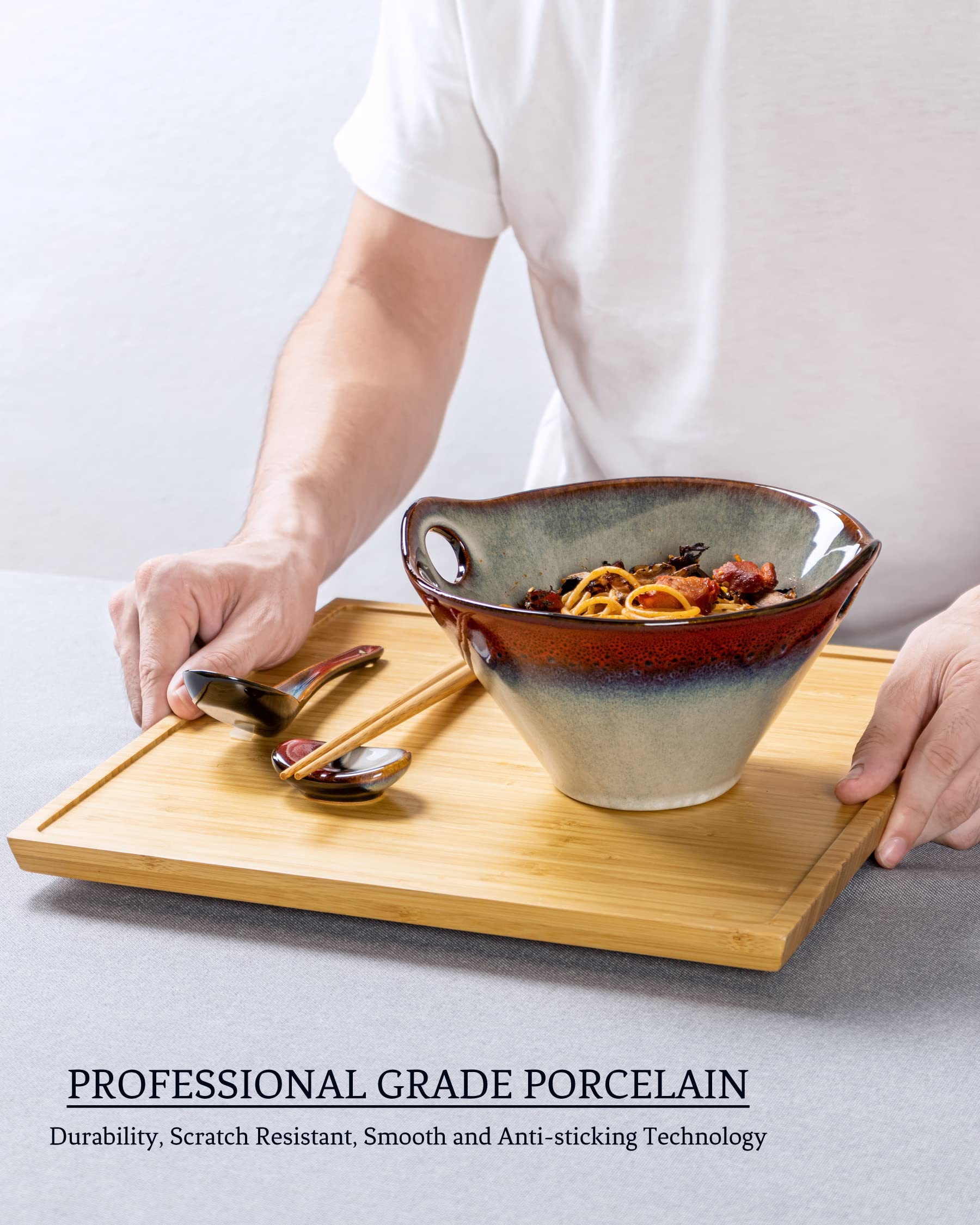 Henxfen Lead dishwasher-safe glazed ceramic bowls for easy cleaning.