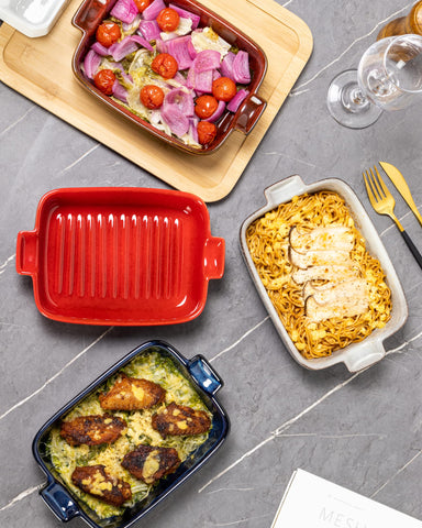 HENXFEN LEAD even-heating ceramic pans ensure consistent cooking results.