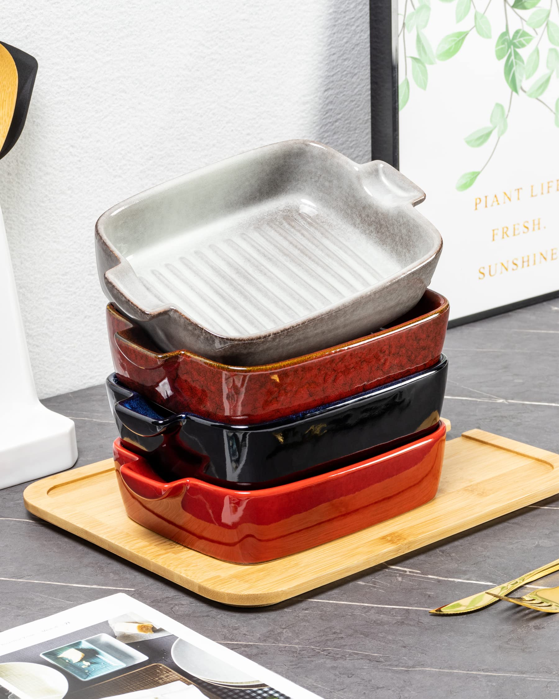 HENXFEN LEAD microwave and dishwasher-safe bakeware for everyday use.