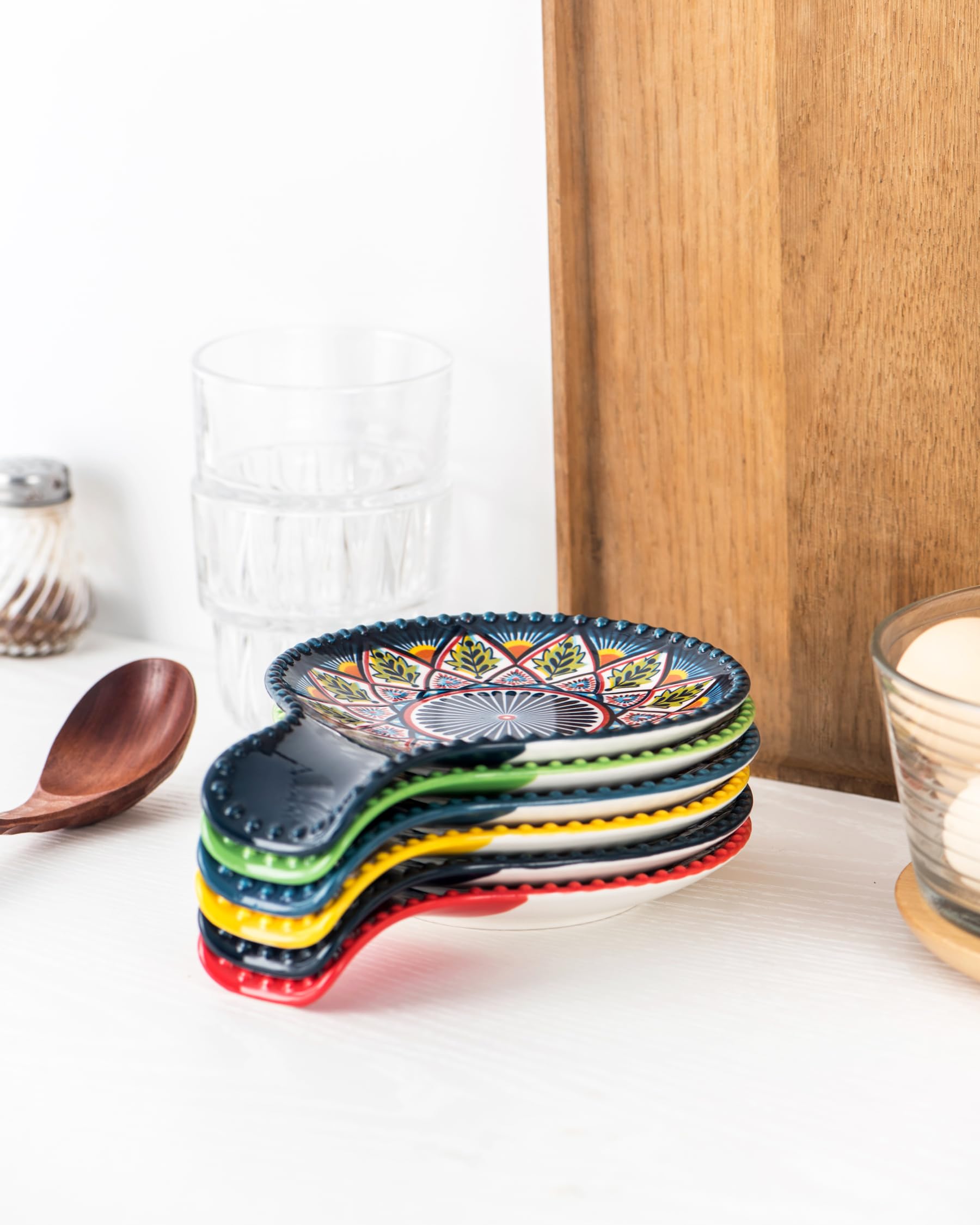 HENXFEN LEAD multipurpose spoon rest doubles as condiment dish
