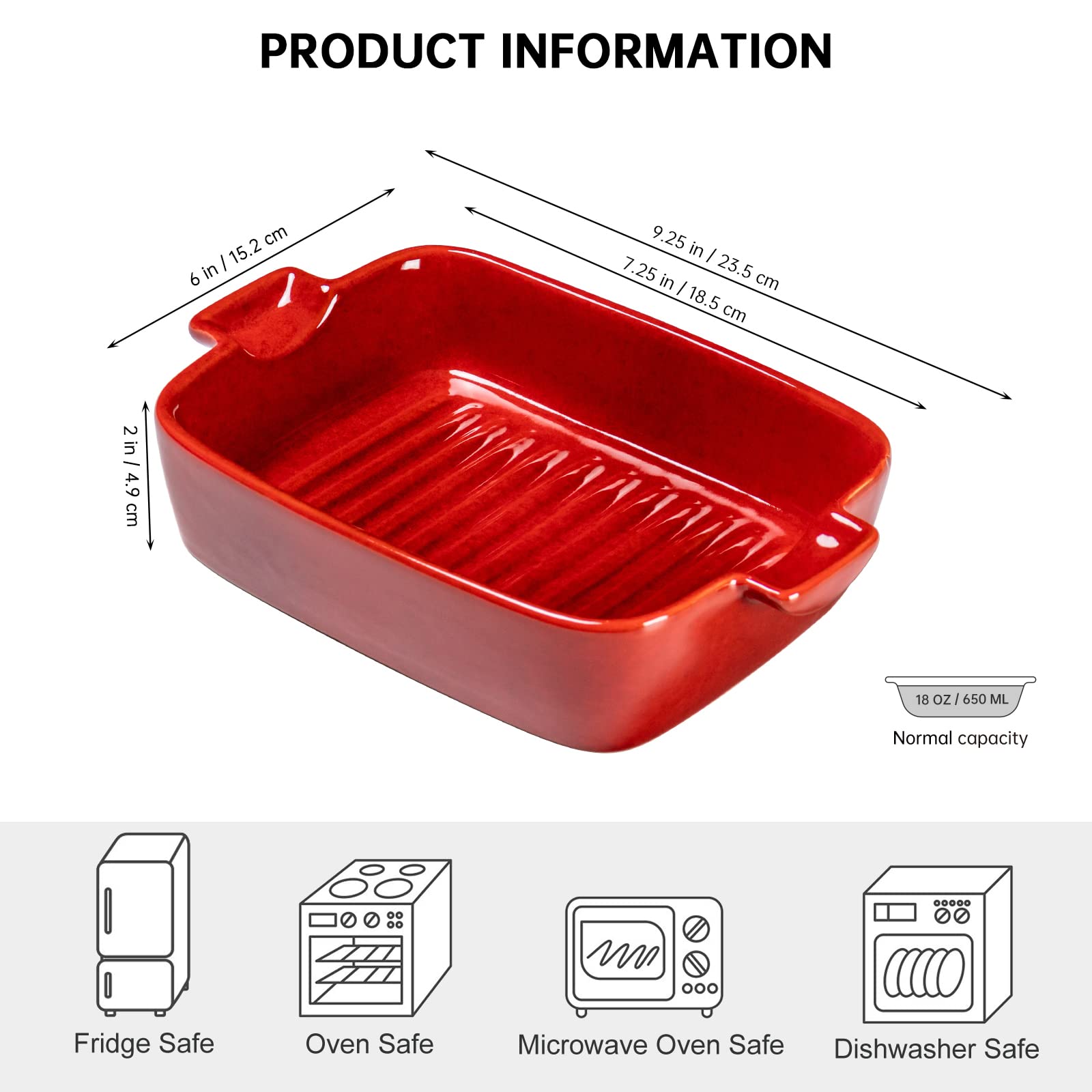 HENXFEN LEAD small rectangular bake dishes ideal for single portions.