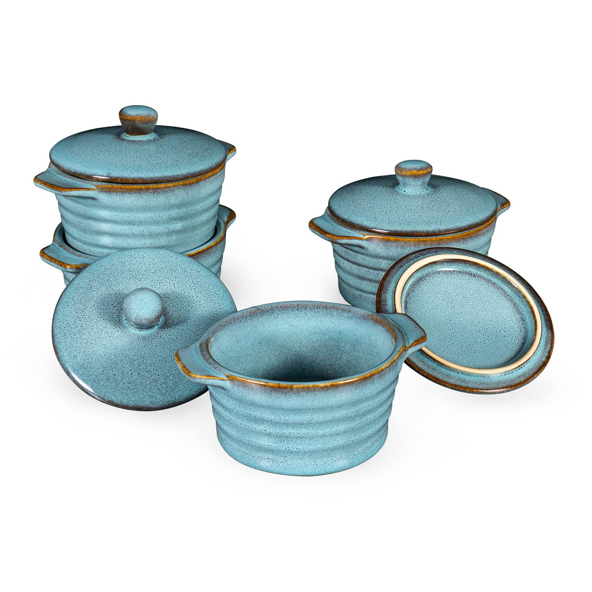 HENXFEN LEAD creme brulee ramekin with lid for perfect 8 oz portions at home