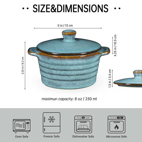 HENXFEN LEAD oven-safe soufflé dish set ready for baking and serving