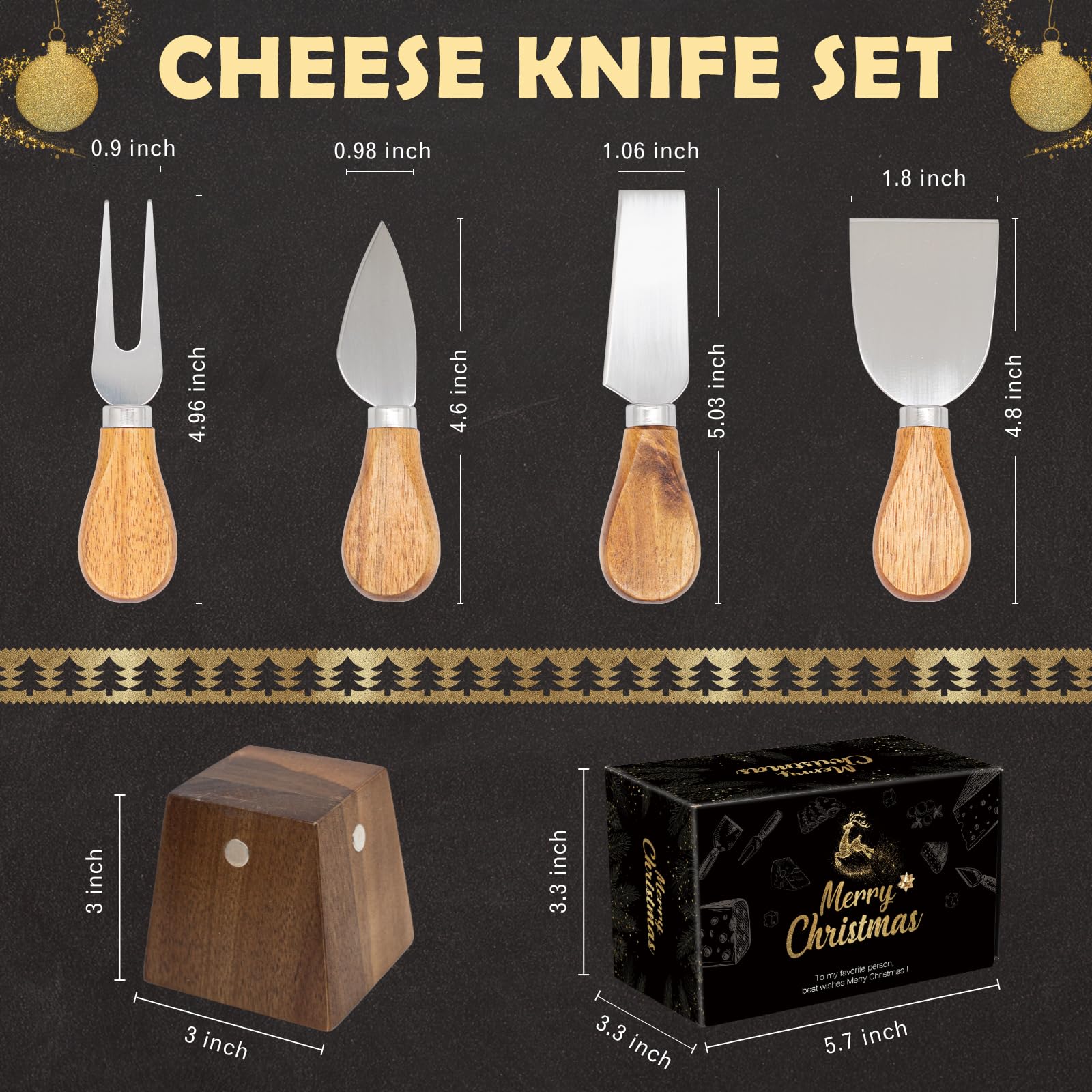 HEORIM rectangular cheese blades designed for clean slicing and even spreading.