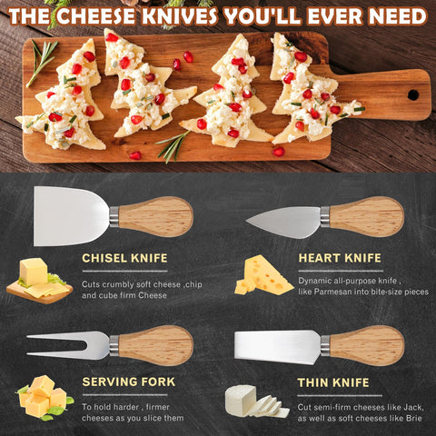 HEORIM semi-heart cheese knife for spreading soft cheeses on boards.