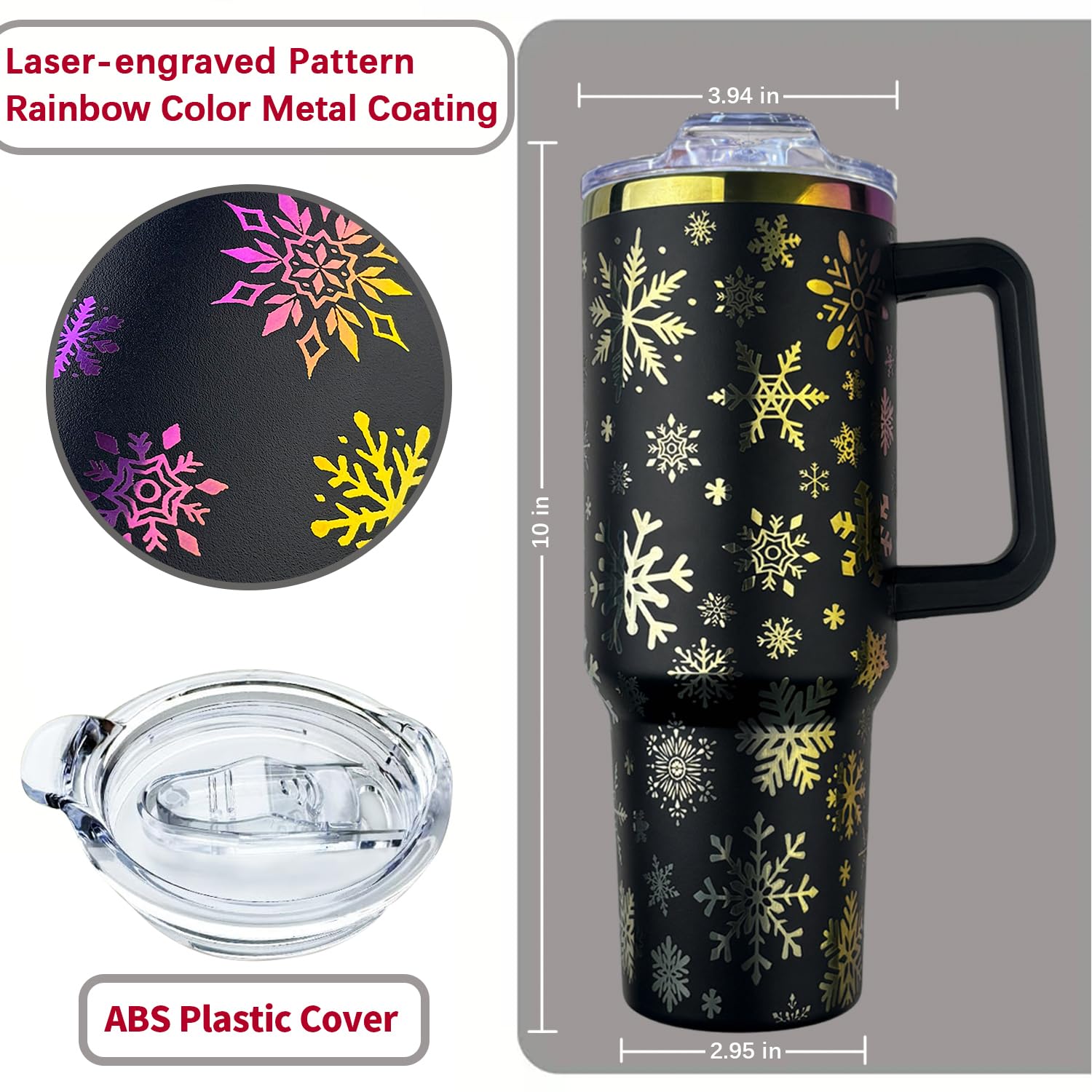 Heqianco stainless steel insulated mug keeps drinks hot or cold.
