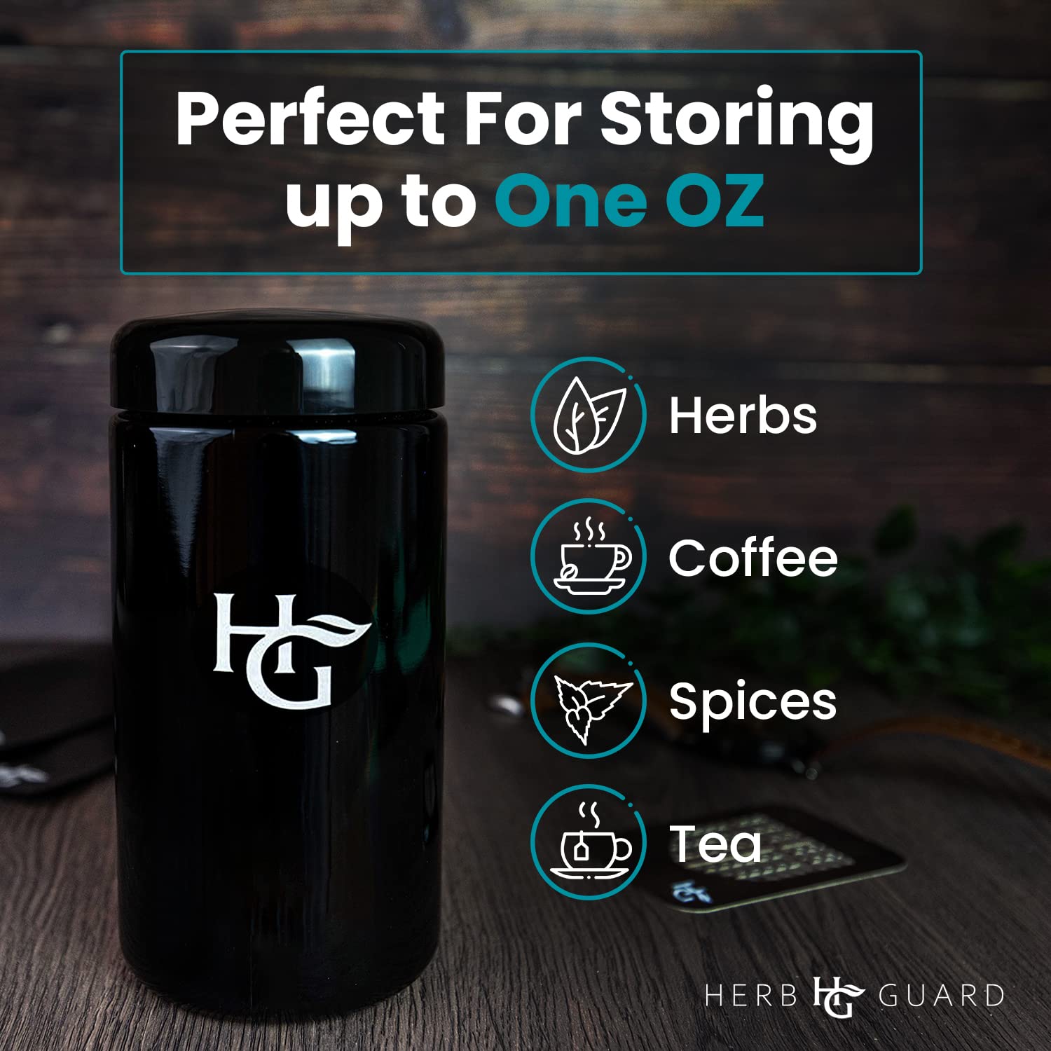 Herb Guard ultraviolet glass protection reduces light exposure to preserve quality.