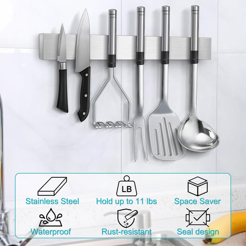 HEREOF rv-friendly wall-mount keeps essential cutlery organized on the go.