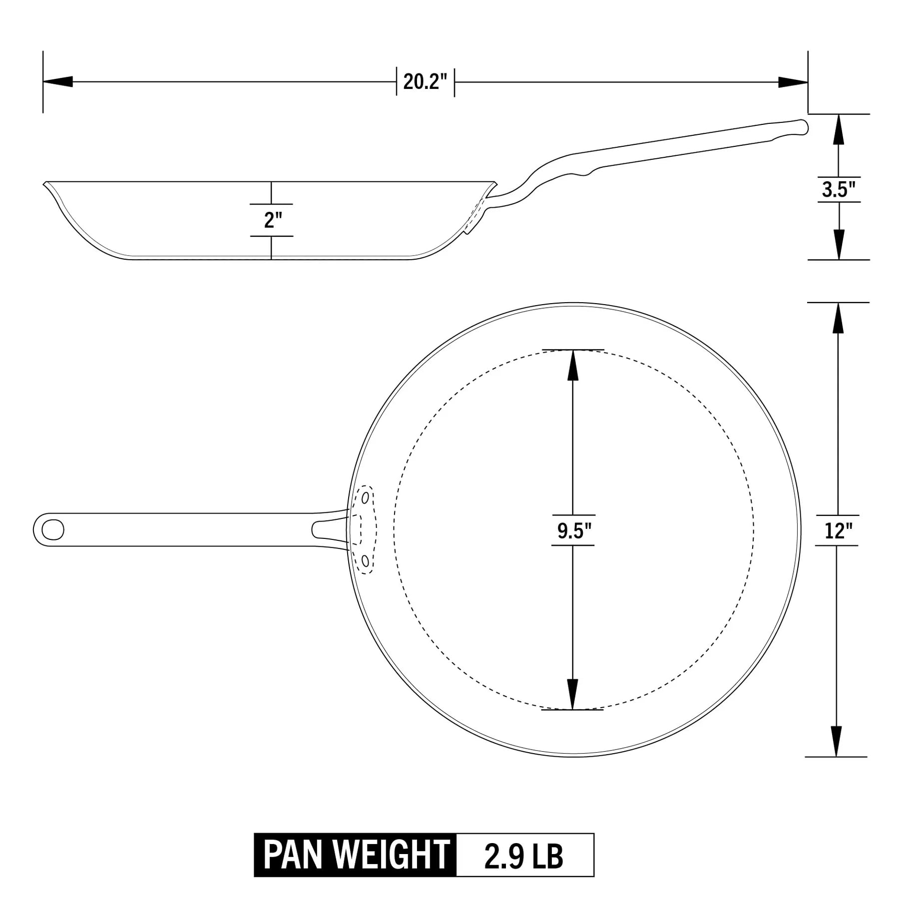 Heritage Steel Eater Series 12-Inch base showing even heat distribution