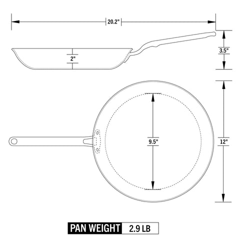 Heritage Steel Eater Series 12-Inch base showing even heat distribution