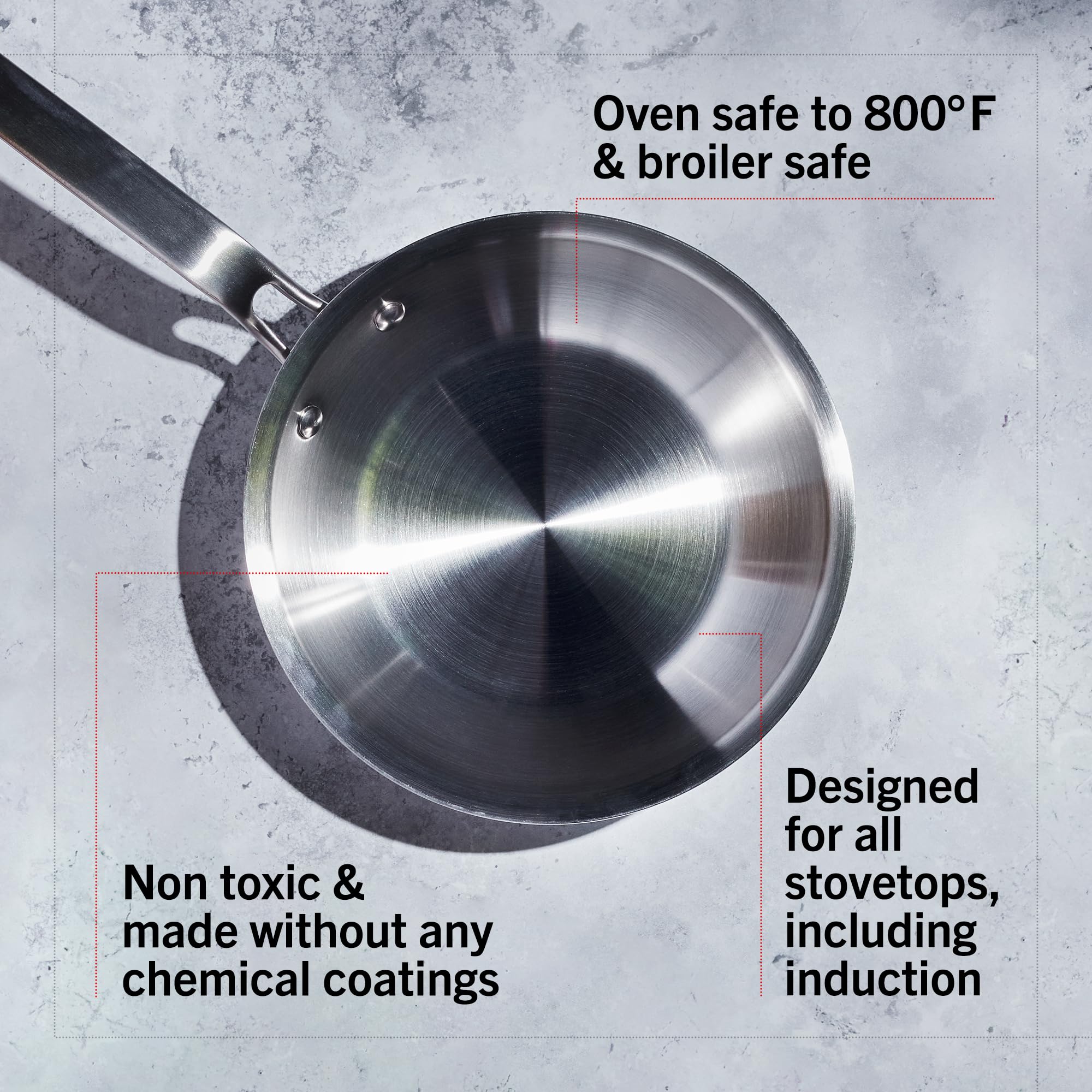 Heritage Steel Eater Series 12-Inch pan has no chemical coatings