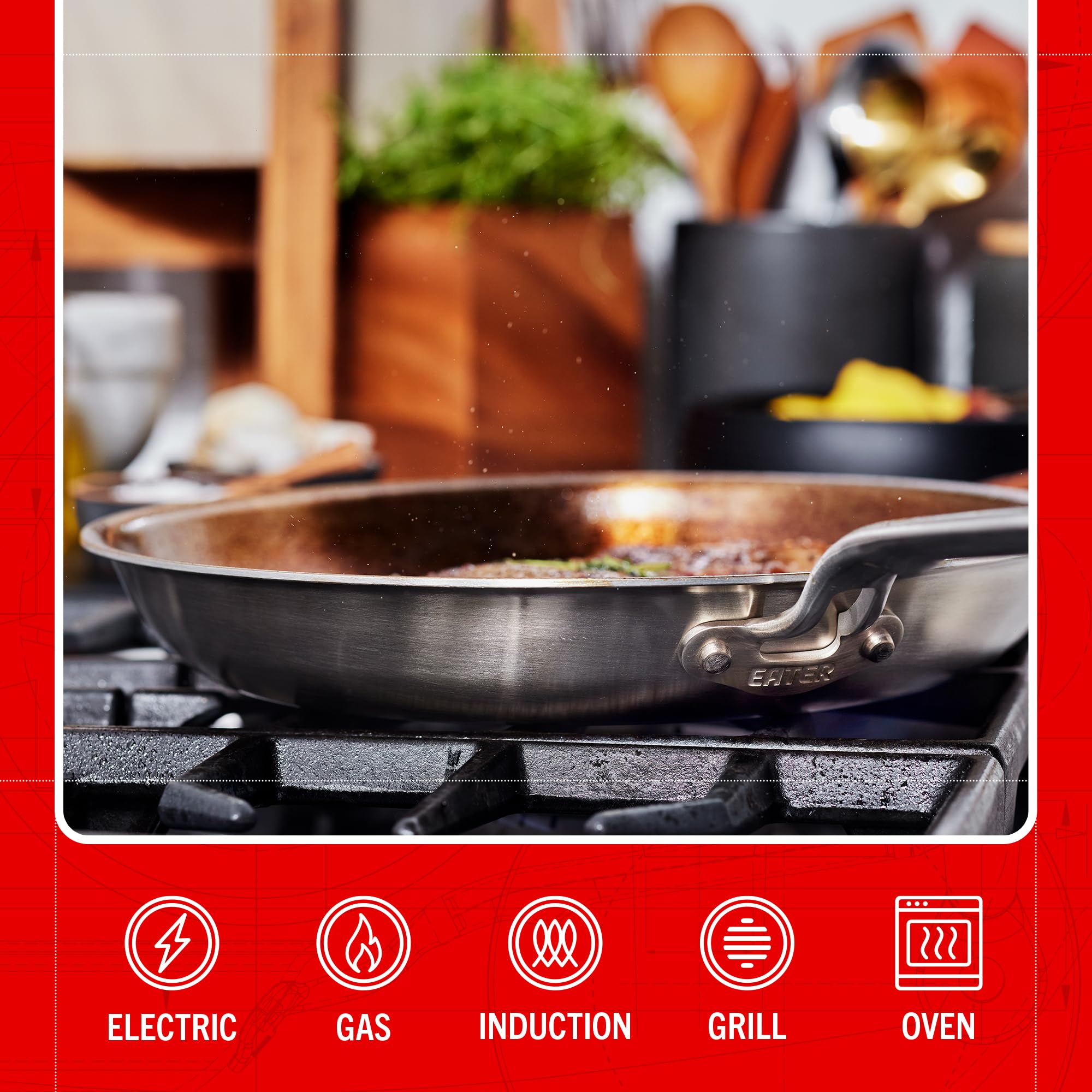 Heritage Steel Eater Series 12-Inch pan is oven-safe up to 800 degrees