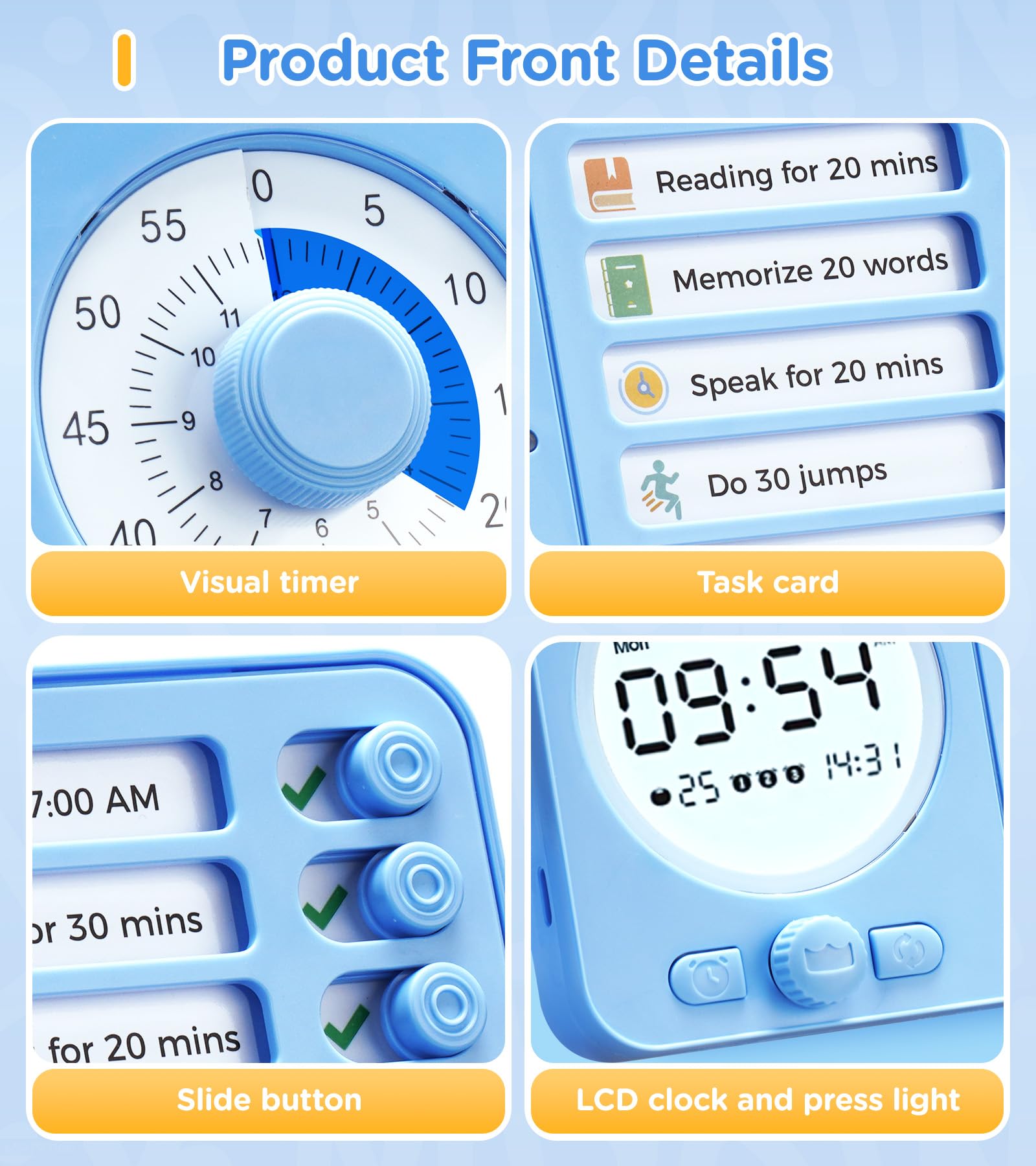 Herloreen visual timer dial close-up for intuitive routine management
