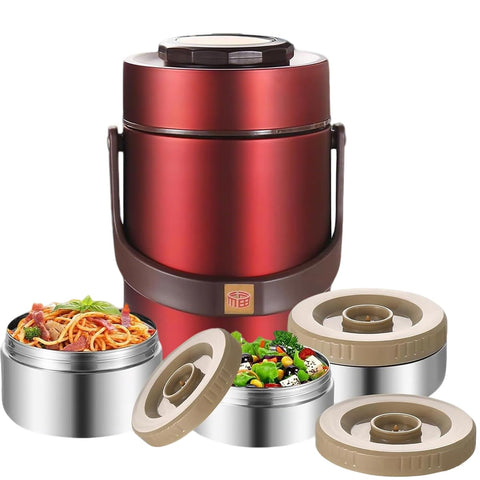 HERMARM 67oz vacuum lunch box exterior view for hot meals.