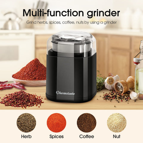 Cleaning brush included with Hermolante grinder for easy post-use maintenance.