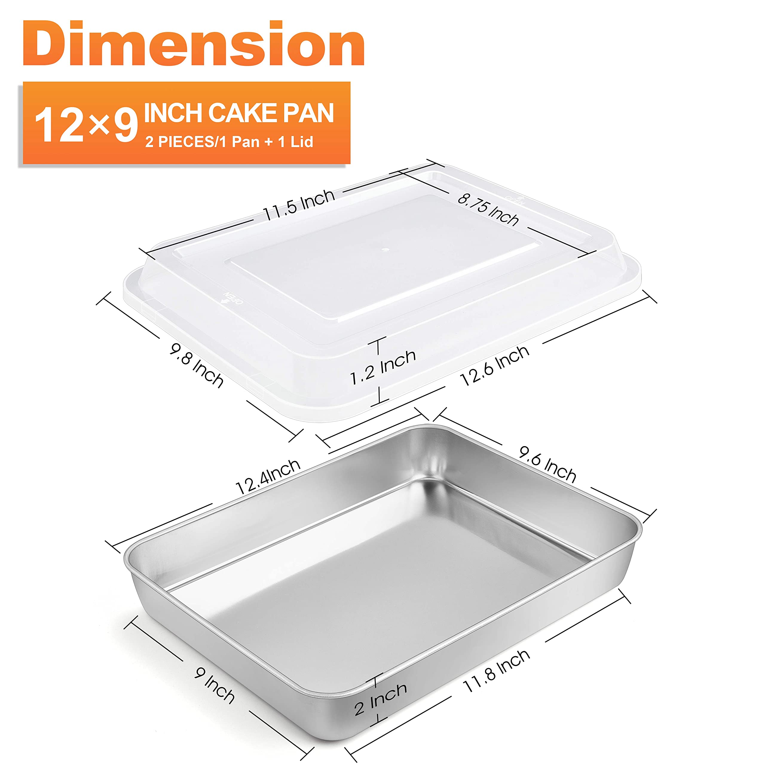 Herogo airtight lid on a transparent pan lid for quick content checks