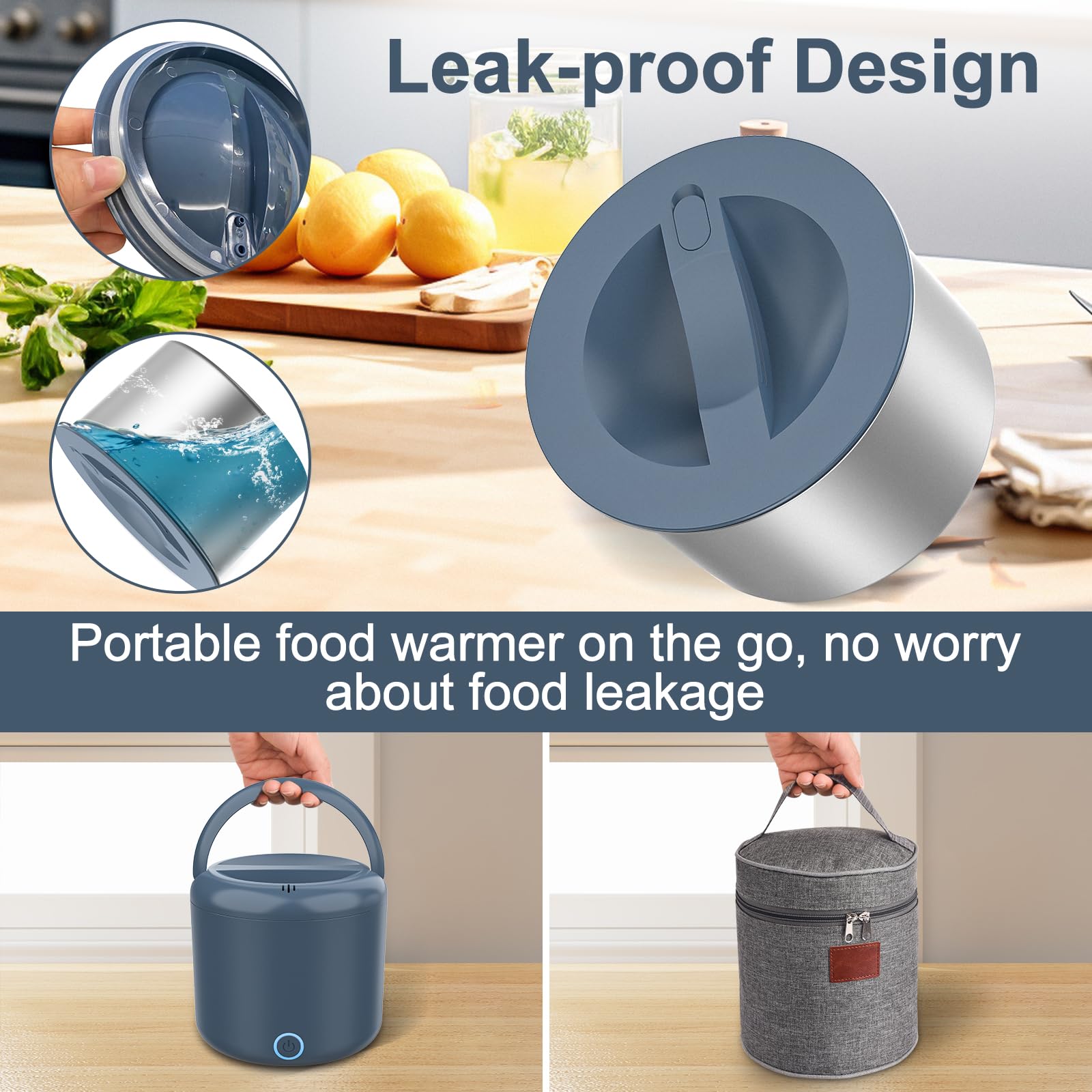 Herrfilk lunch box with car cord for travel showcases warm meals on the road.