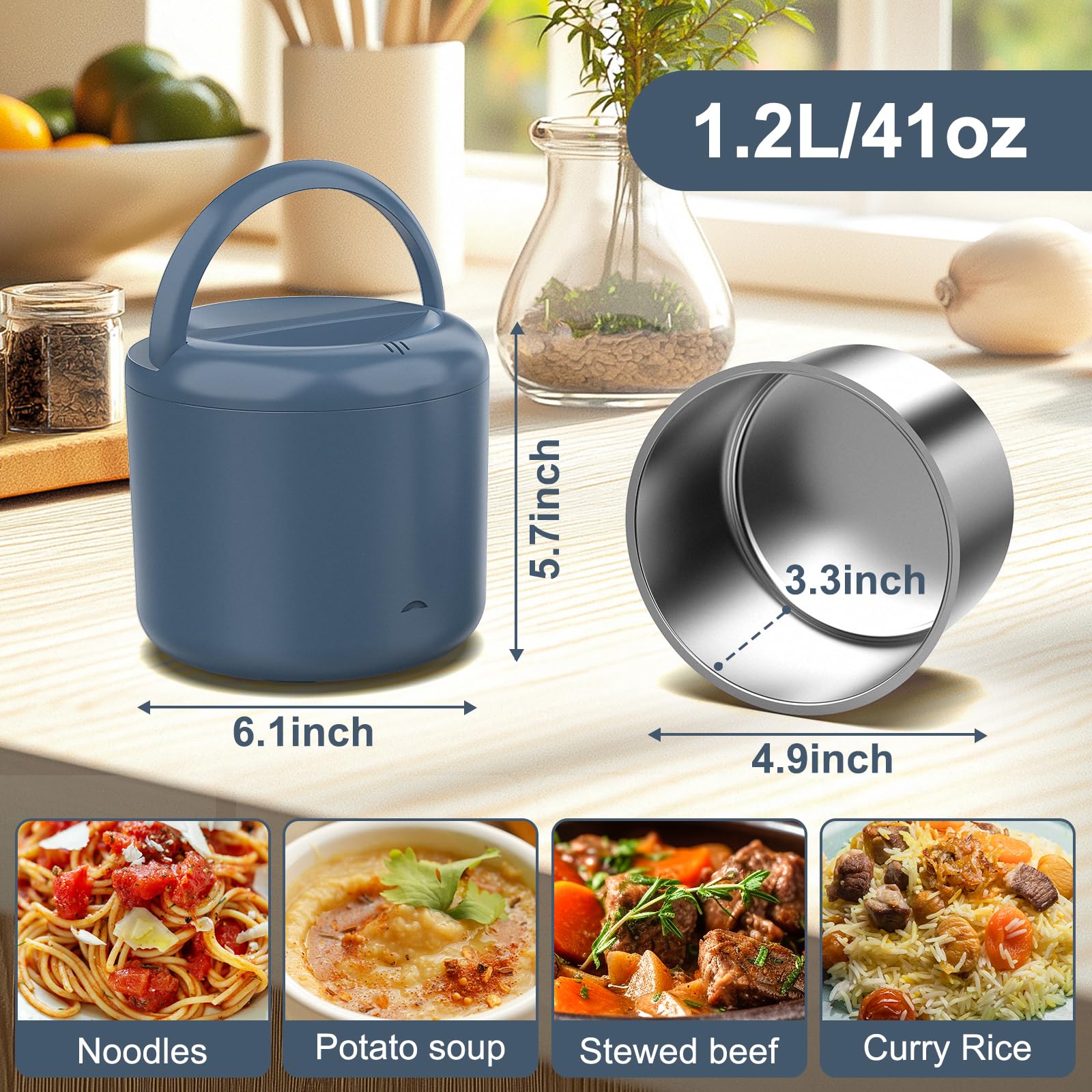 Herrfilk lunch box folding handle and carry bag enable easy commuting.