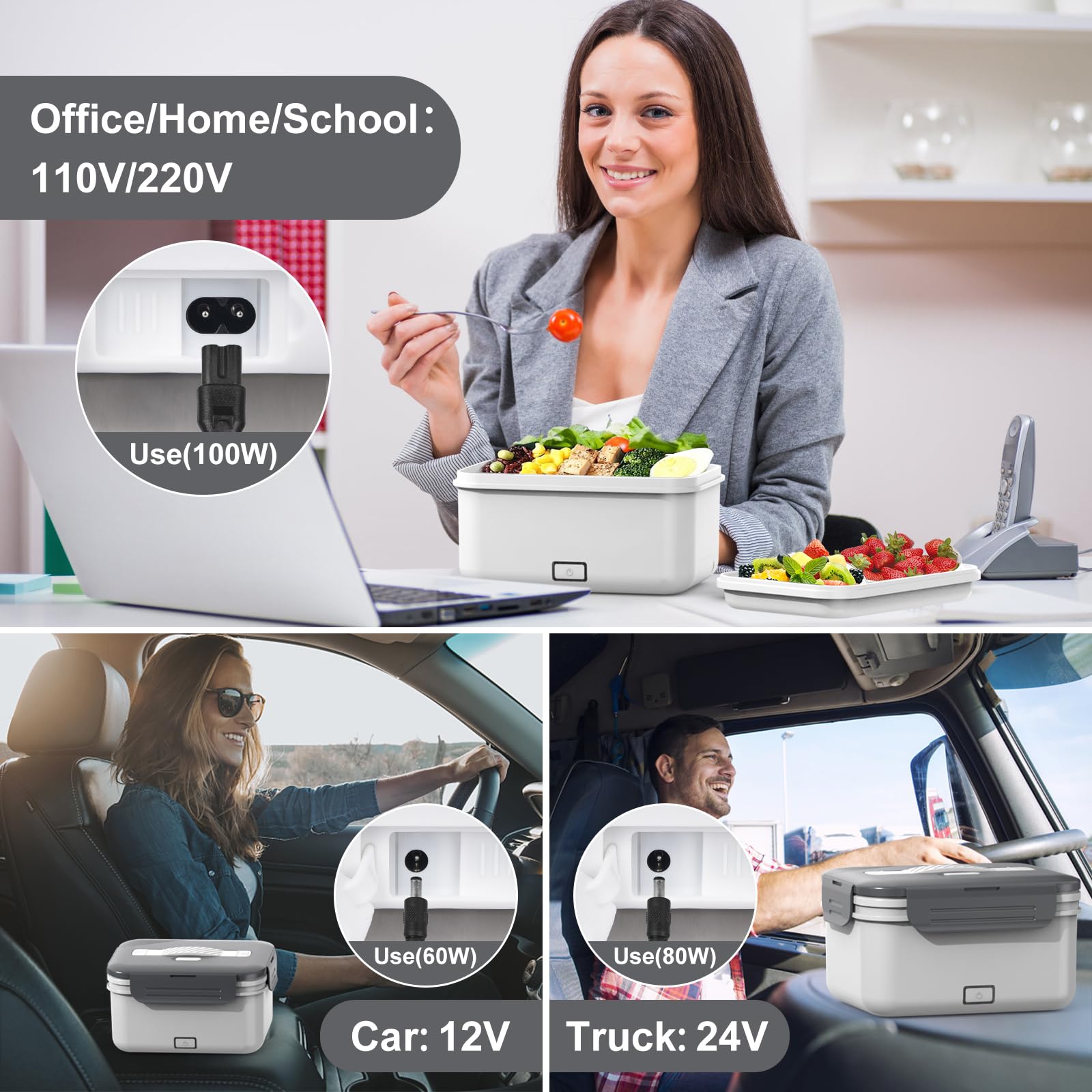 Herrfilk lunch box heats fast, about 20-25 minutes for a hot, ready-to-eat meal