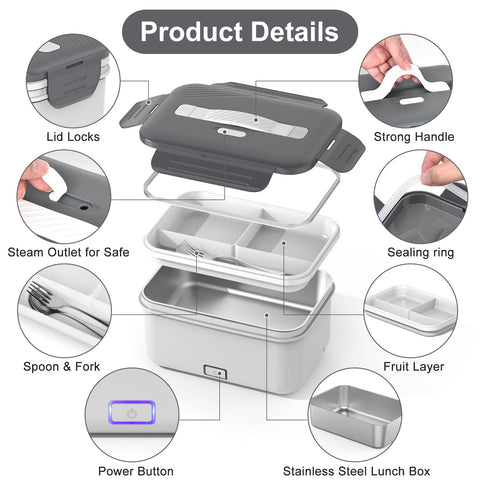 Herrfilk leakproof double-layer design keeps meals secure