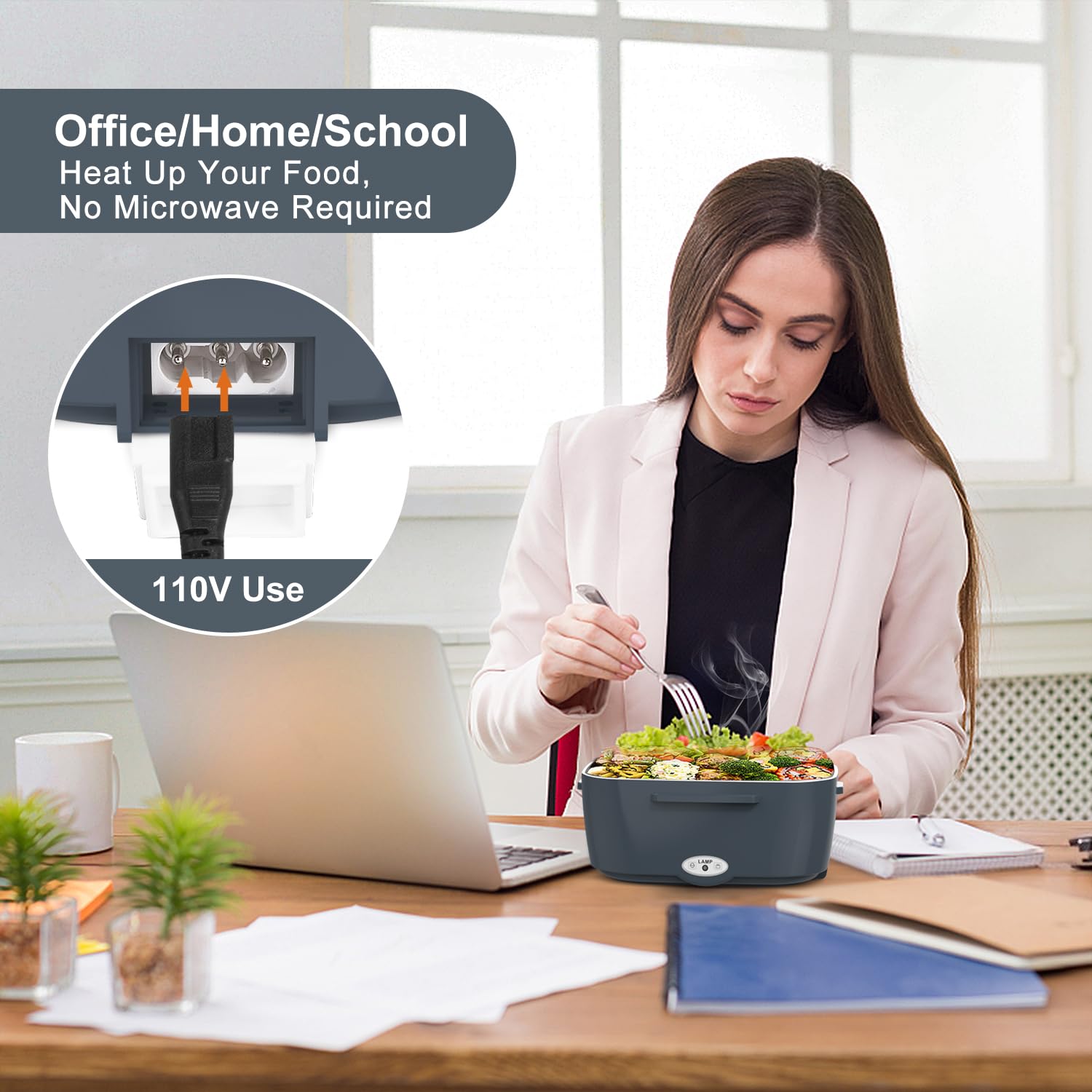 Herrfilk lunch box interior with 304 stainless steel inner container for durability.